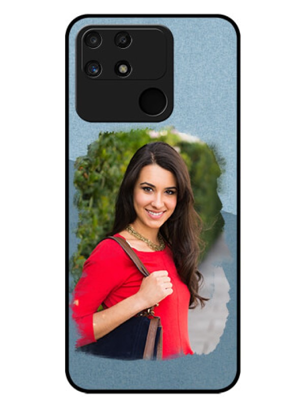 Custom Realme Narzo 50A Custom Glass Mobile Case - Grunge Line Art Design