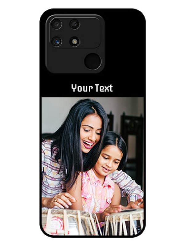 Custom Realme Narzo 50A Photo with Name on Glass Phone Case