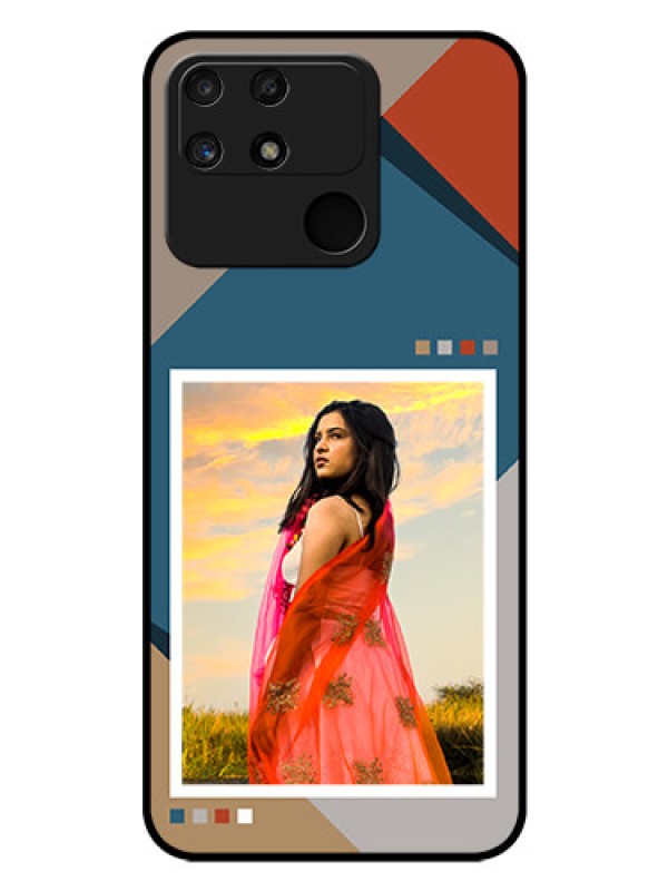 Custom Narzo 50A Personalized Glass Phone Case - Retro color pallet Design