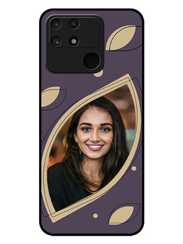 Custom Narzo 50A Custom Glass Mobile Case - Falling Leaf Design