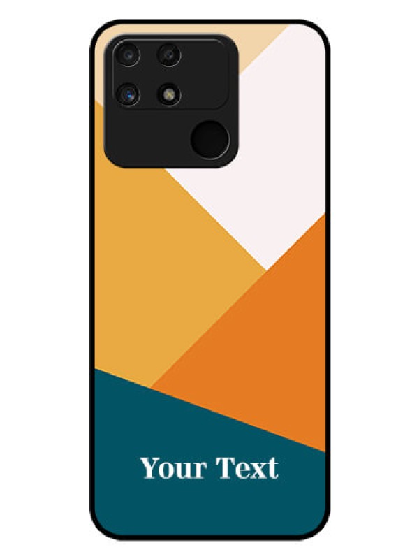 Custom Narzo 50A Personalized Glass Phone Case - Stacked Multi-colour Design