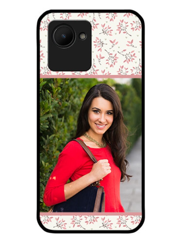 Custom Narzo 50i Prime Custom Glass Phone Case - Premium Floral Design
