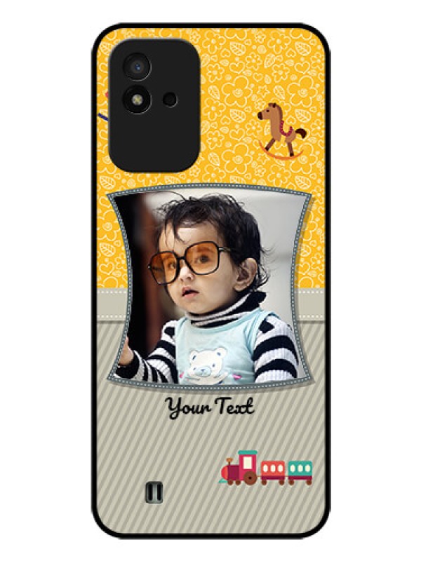 Custom Realme Narzo 50i Personalized Glass Phone Case - Baby Picture Upload Design