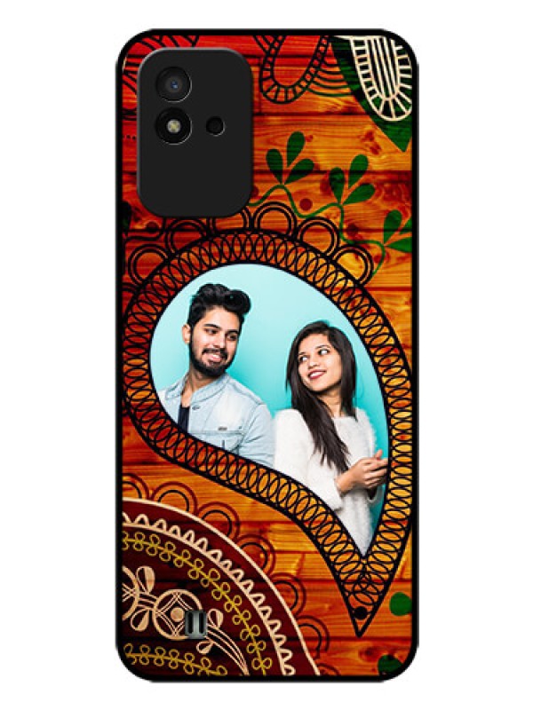 Custom Realme Narzo 50i Personalized Glass Phone Case - Abstract Colorful Design