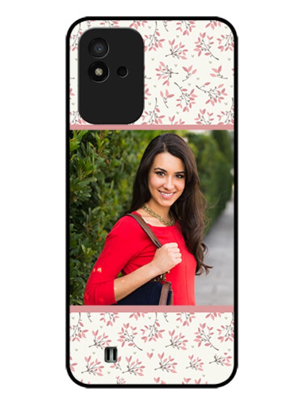 Custom Realme Narzo 50i Custom Glass Phone Case - Premium Floral Design