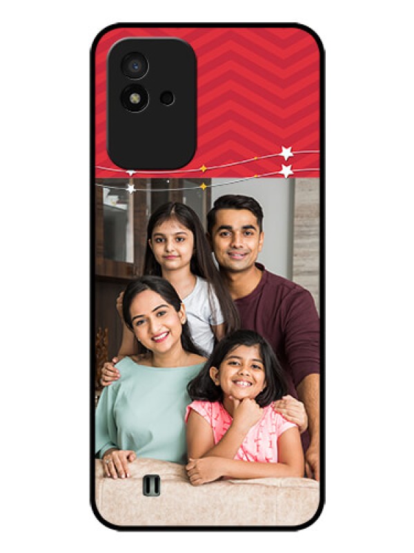 Custom Realme Narzo 50i Personalized Glass Phone Case - Happy Family Design