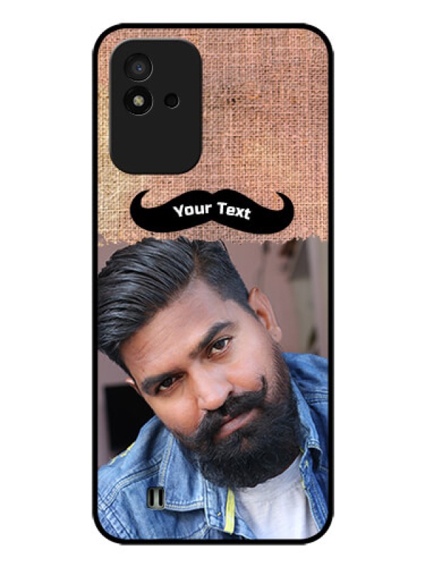 Custom Realme Narzo 50i Personalized Glass Phone Case - with Texture Design