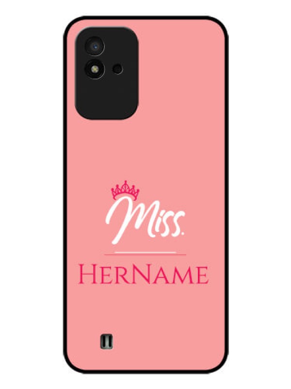 Custom Realme Narzo 50i Custom Glass Phone Case Mrs with Name