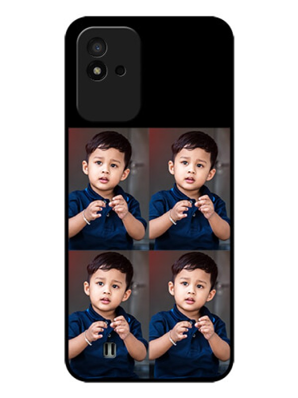 Custom Realme Narzo 50i 4 Image Holder on Glass Mobile Cover