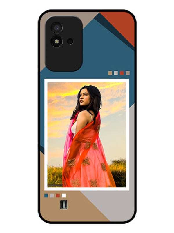 Custom Narzo 50I Personalized Glass Phone Case - Retro color pallet Design