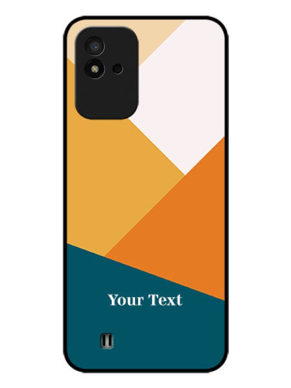 Custom Narzo 50I Personalized Glass Phone Case - Stacked Multi-colour Design