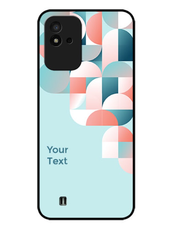 Custom Narzo 50I Custom Glass Phone Case - Stylish Semi-circle Pattern Design