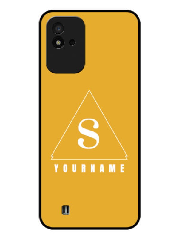 Custom Narzo 50I Personalized Glass Phone Case - simple triangle Design