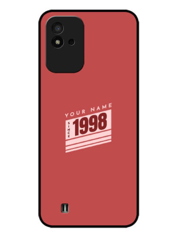 Custom Narzo 50I Custom Glass Phone Case - Red custom year of birth Design