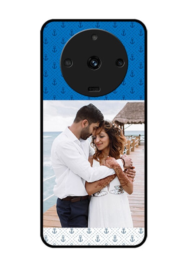 Realme Narzo 60 5G Photo Printing on Glass Case - Blue Anchors Design