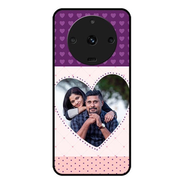 Realme Narzo 60 5G Custom Glass Phone Case - Violet Love Dots Design