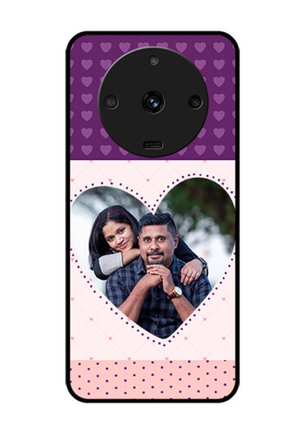 Realme Narzo 60 5G Custom Glass Phone Case - Violet Love Dots Design