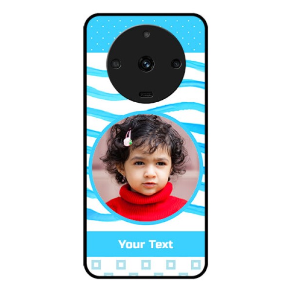 Realme Narzo 60 5G Custom Glass Phone Case - Simple Blue Case Design