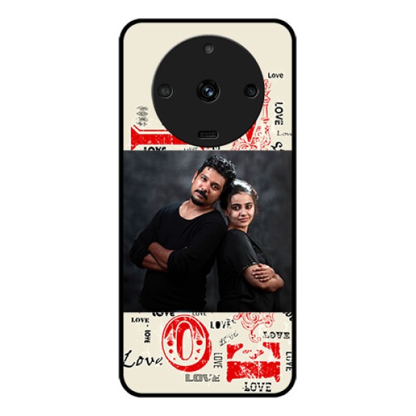 Realme Narzo 60 5G Photo Printing on Glass Case - Trendy Love Design Case Realme Narzo 60 5G Photo Printing on Glass Case - Trendy Love Design Case