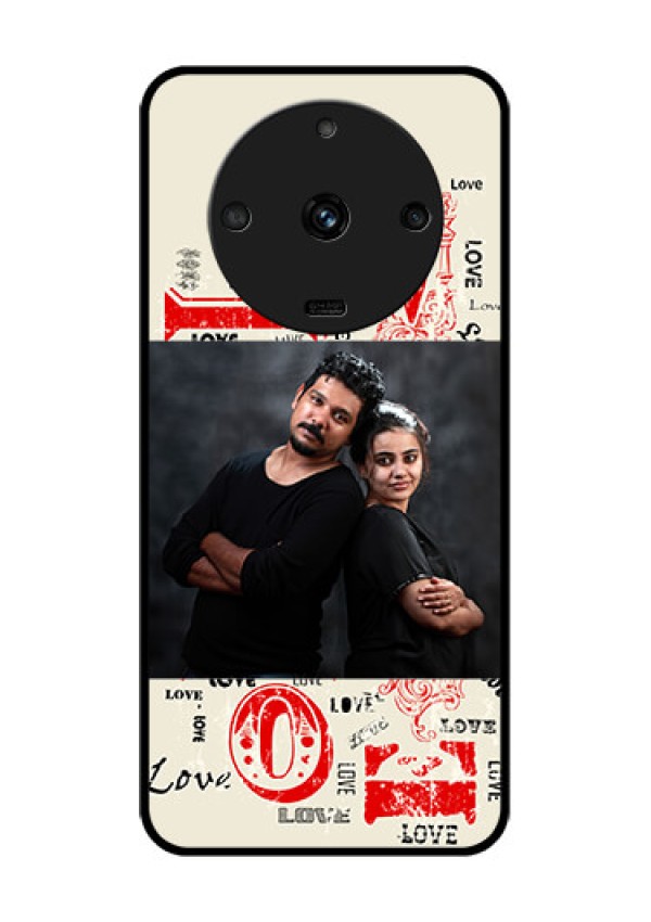 Realme Narzo 60 5G Photo Printing on Glass Case - Trendy Love Design Case