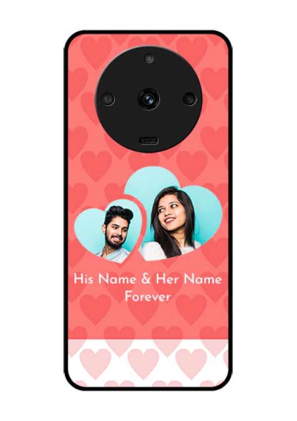 Realme Narzo 60 5G Personalized Glass Phone Case - Couple Pic Upload Design
