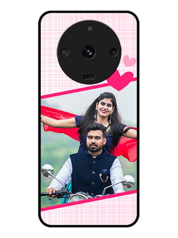 Custom Realme Narzo 60 5G Custom Glass Phone Case - Love Shape Heart Design