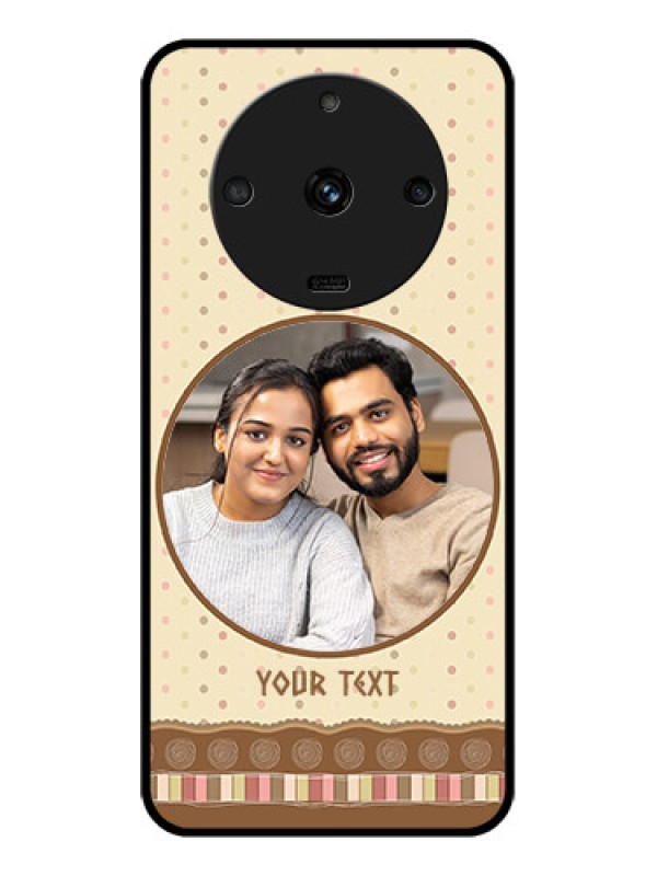 Custom Realme Narzo 60 5G Custom Glass Mobile Case - Brown Dotted Mobile Case Design