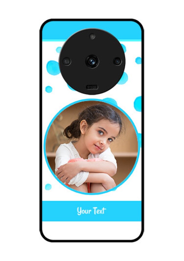 Realme Narzo 60 5G Photo Printing on Glass Case - Blue Bubbles Pattern Design
