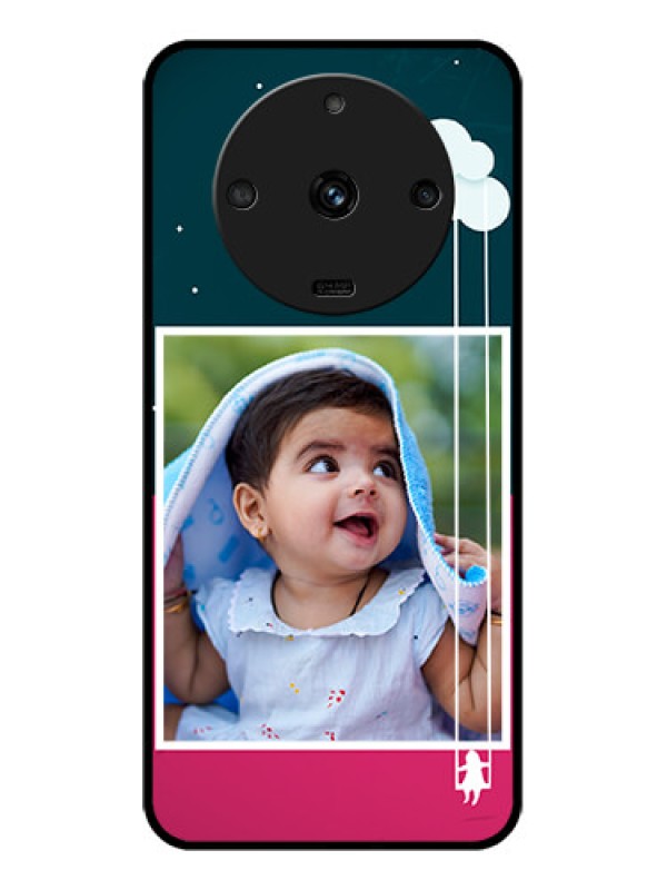 Custom Realme Narzo 60 5G Custom Glass Phone Case - Cute Girl with Cloud Design