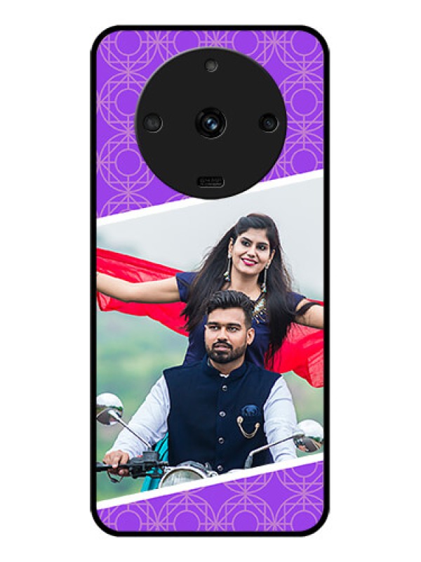 Custom Realme Narzo 60 5G Custom Glass Phone Case - Violet Pattern Design