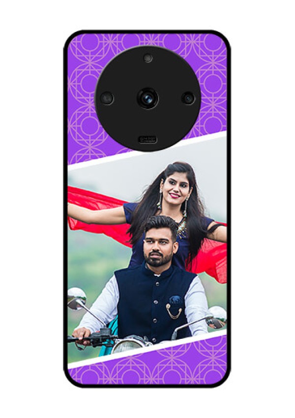 Realme Narzo 60 5G Custom Glass Phone Case - Violet Pattern Design