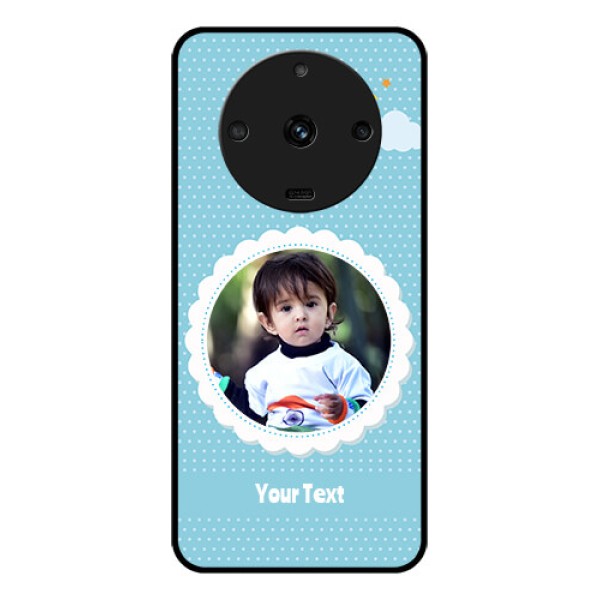 Realme Narzo 60 5G Personalised Glass Phone Case - Violet Pattern Design