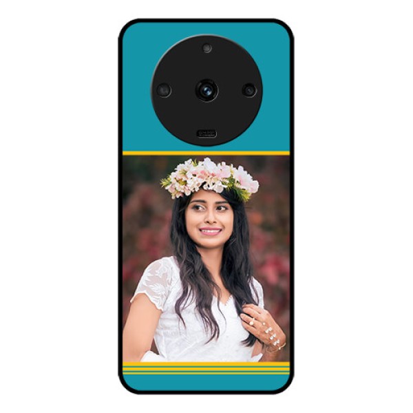 Realme Narzo 60 5G Custom Glass Phone Case - Yellow & Blue Design