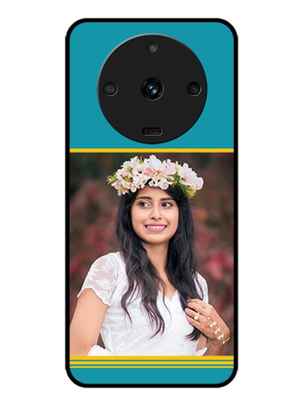 Custom Realme Narzo 60 5G Custom Glass Phone Case - Yellow & Blue Design