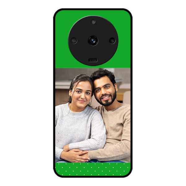 Realme Narzo 60 5G Personalized Glass Phone Case - Green Pattern Design
