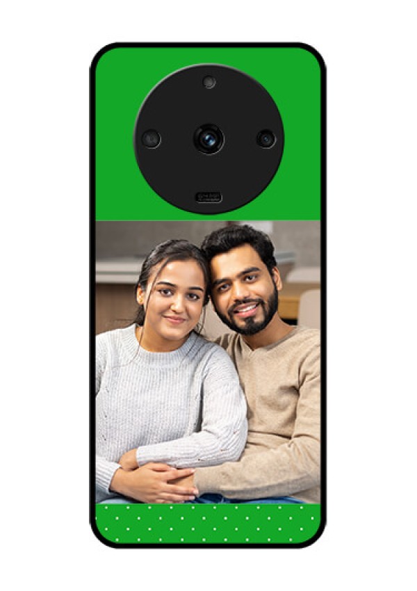Realme Narzo 60 5G Personalized Glass Phone Case - Green Pattern Design