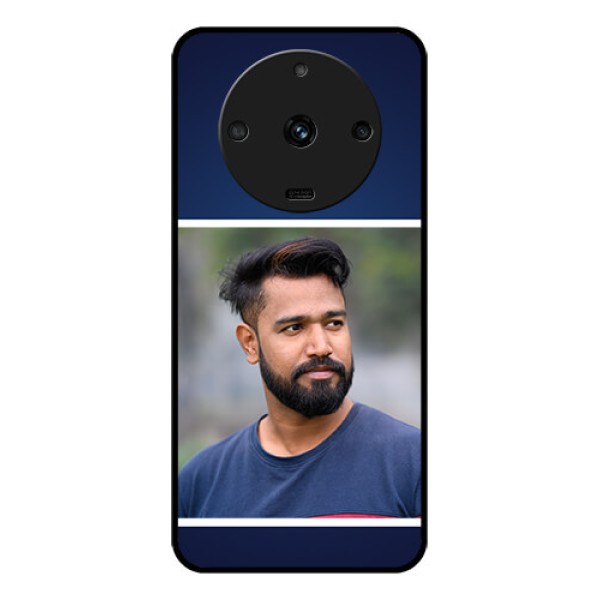 Realme Narzo 60 5G Personalized Glass Phone Case - Simple Royal Blue Design Realme Narzo 60 5G Personalized Glass Phone Case - Simple Royal Blue Design