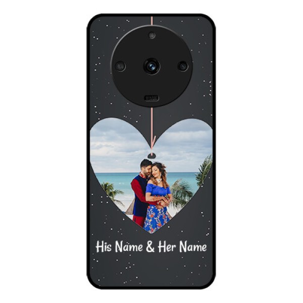 Realme Narzo 60 5G Custom Glass Phone Case - Hanging Heart Design