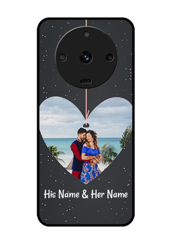 Realme Narzo 60 5G Custom Glass Phone Case - Hanging Heart Design