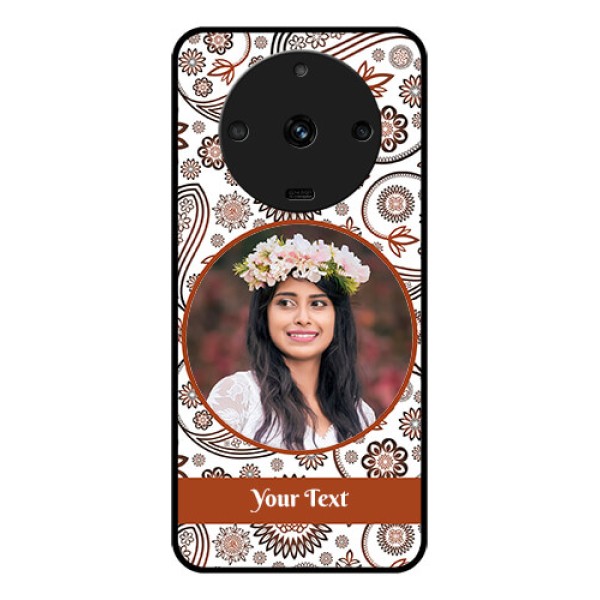Realme Narzo 60 5G Custom Glass Mobile Case - Abstract Flower Design