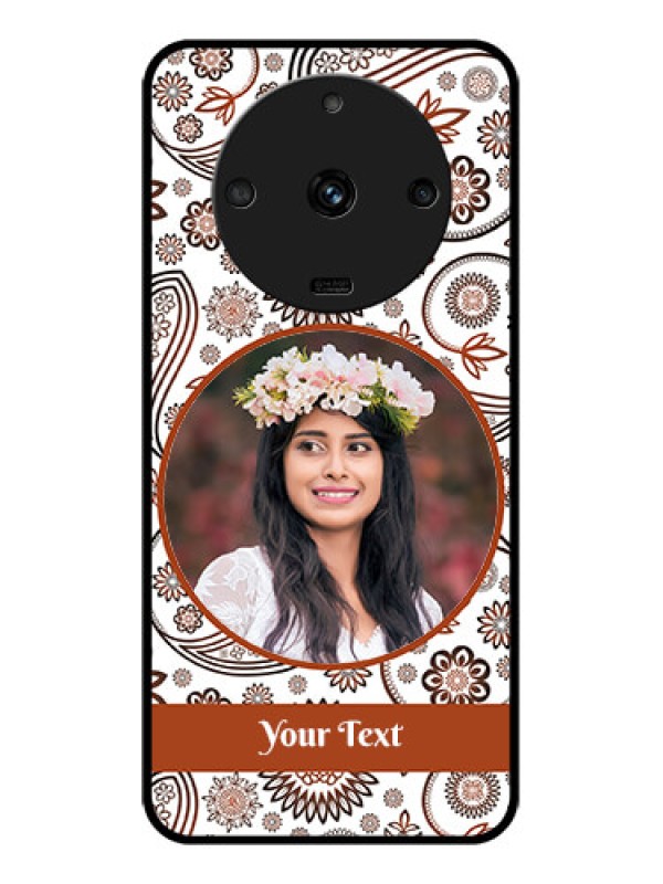 Custom Realme Narzo 60 5G Custom Glass Mobile Case - Abstract Flower Design