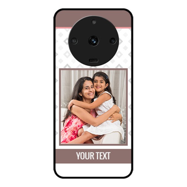 Realme Narzo 60 5G Photo Printing on Glass Case - Simple Diamond Design Realme Narzo 60 5G Photo Printing on Glass Case - Simple Diamond Design