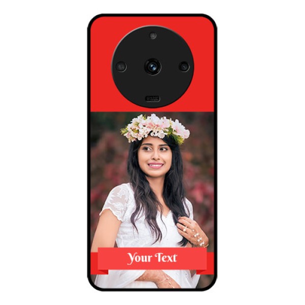 Realme Narzo 60 5G Custom Glass Phone Case - Simple Red Color Design