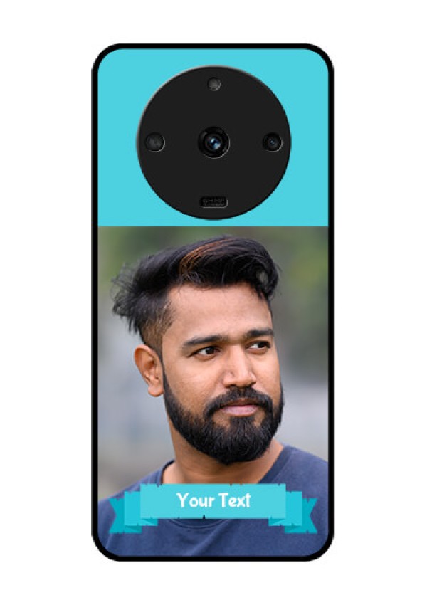 Realme Narzo 60 5G Personalized Glass Phone Case - Simple Blue Color Design