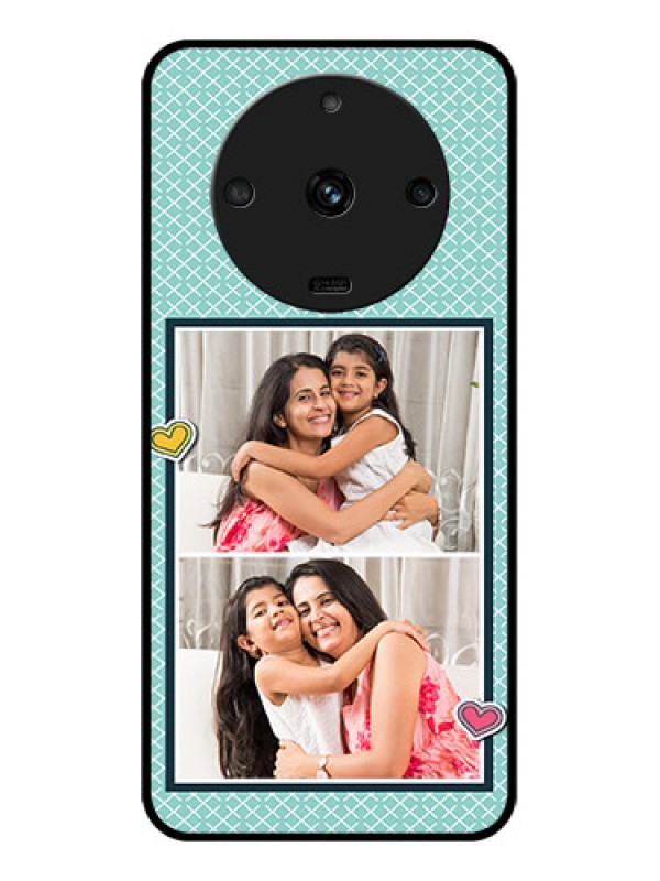 Custom Realme Narzo 60 5G Custom Glass Phone Case - 2 Image Holder with Pattern Design