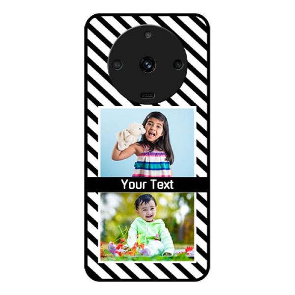 Realme Narzo 60 5G Photo Printing on Glass Case - Black And White Stripes Design Realme Narzo 60 5G Photo Printing on Glass Case - Black And White Stripes Design