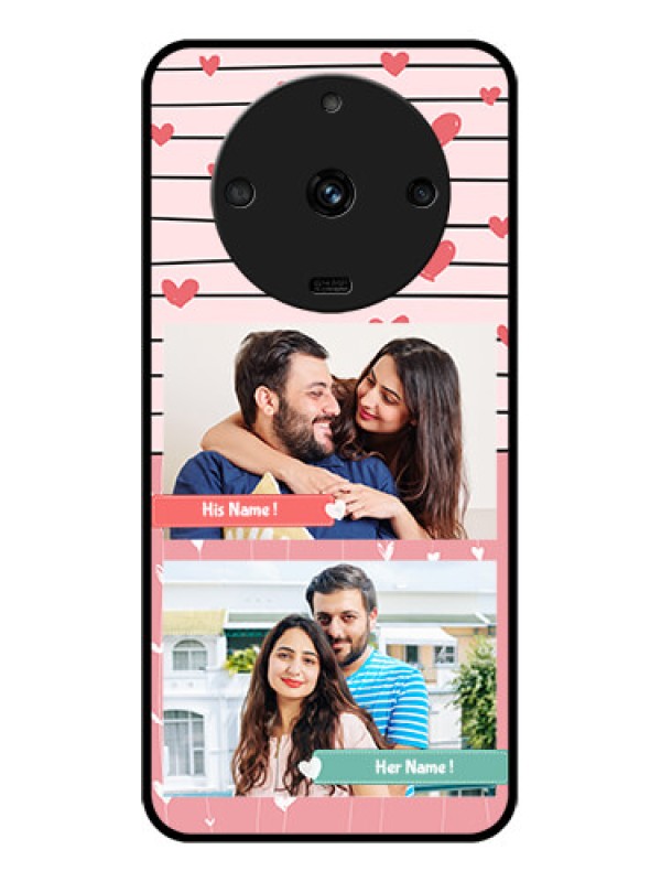 Custom Realme Narzo 60 5G Custom Glass Mobile Case - Photo with Heart Design