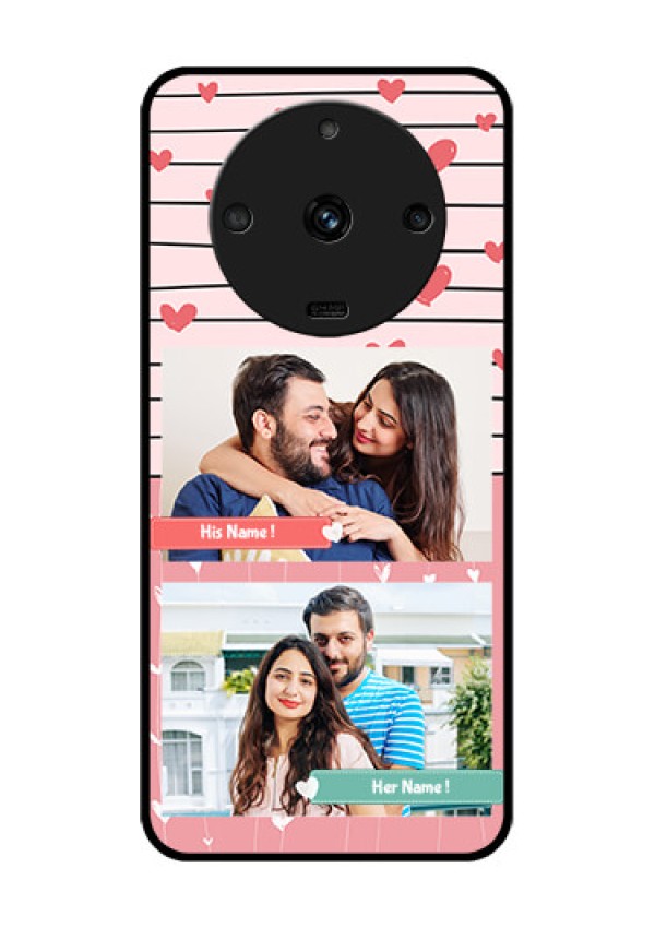 Realme Narzo 60 5G Custom Glass Mobile Case - Photo with Heart Design