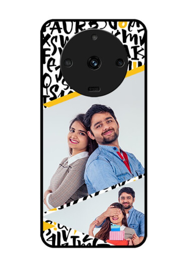 Realme Narzo 60 5G Custom Glass Mobile Case - Letters Pattern Design