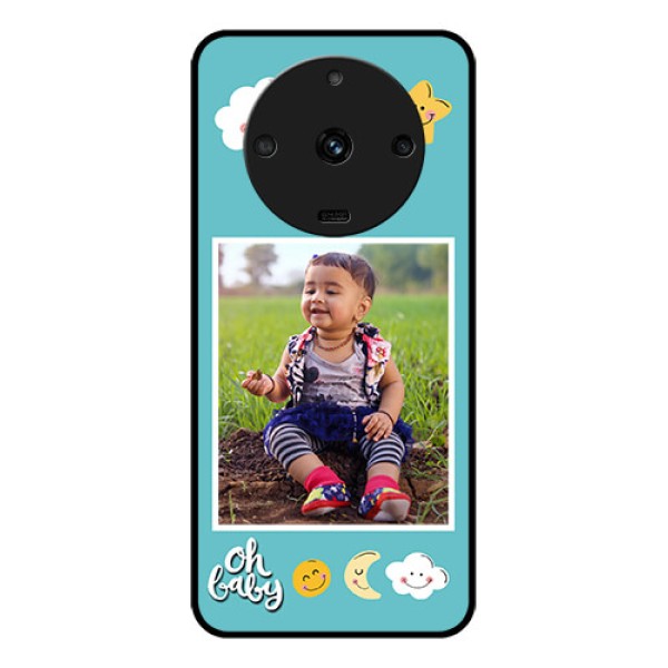 Realme Narzo 60 5G Personalized Glass Phone Case - Smiley Kids Stars Design Realme Narzo 60 5G Personalized Glass Phone Case - Smiley Kids Stars Design